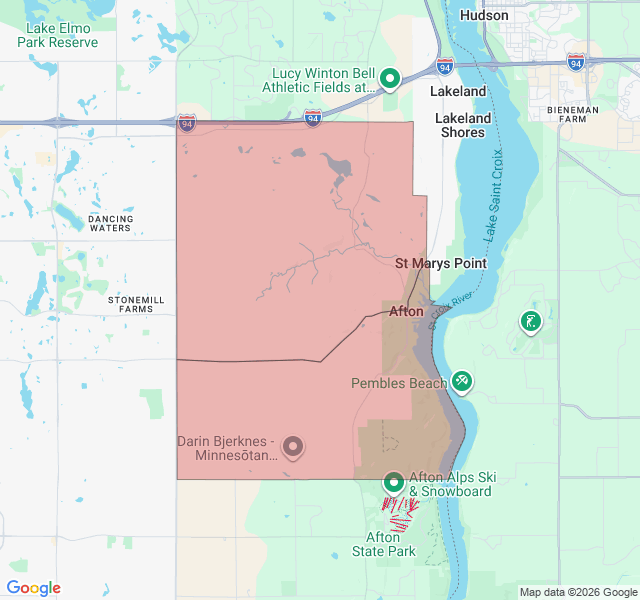 Map of septic coverage in Afton, MN