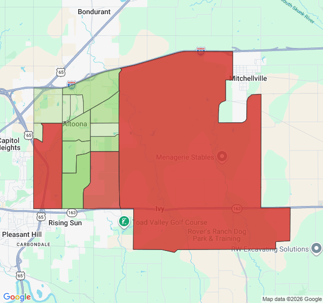 Map of septic coverage in Altoona, IA