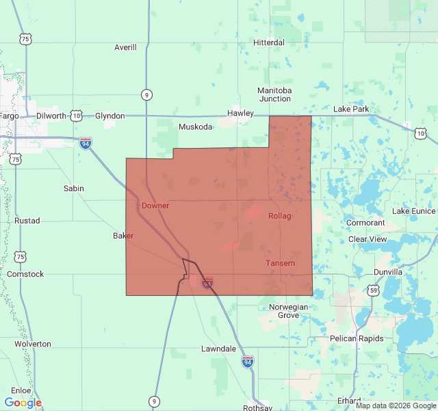 Map of septic coverage in Barnesville, MN