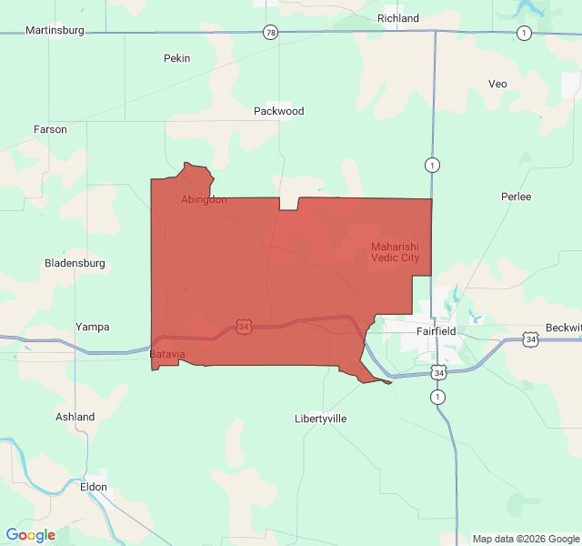 Map of septic coverage in Batavia, IA