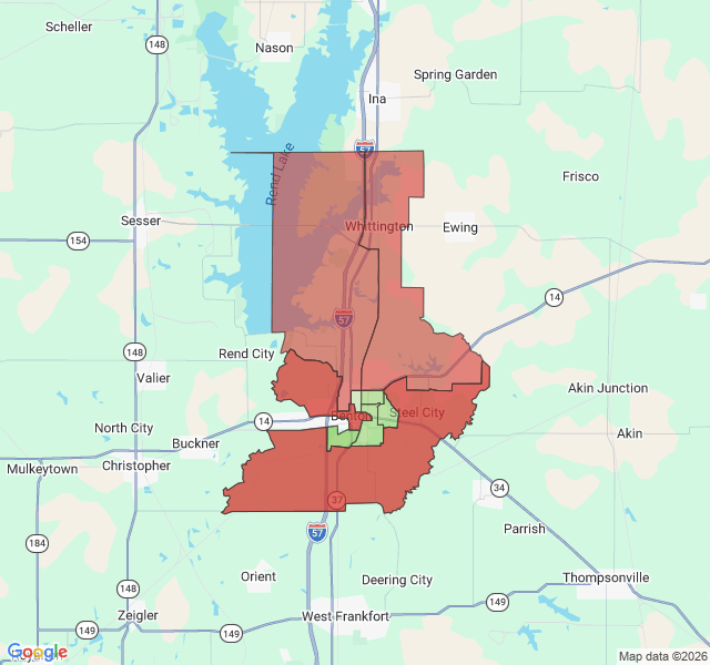 Map of septic coverage in Benton, IL