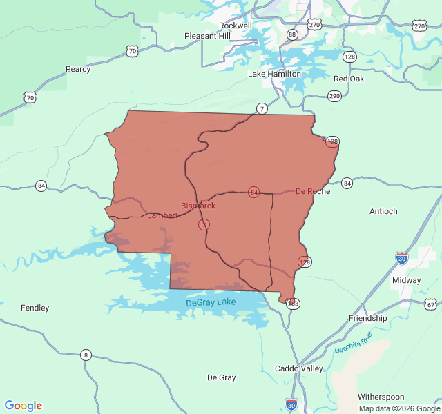 Map of septic coverage in Bismarck, AR