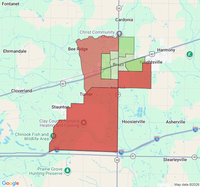 Map of septic coverage in Brazil, IN