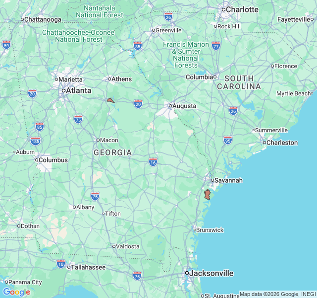 Map of septic coverage in Buckhead, GA