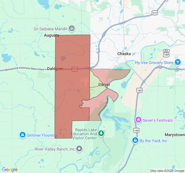 Map of septic coverage in Carver, MN