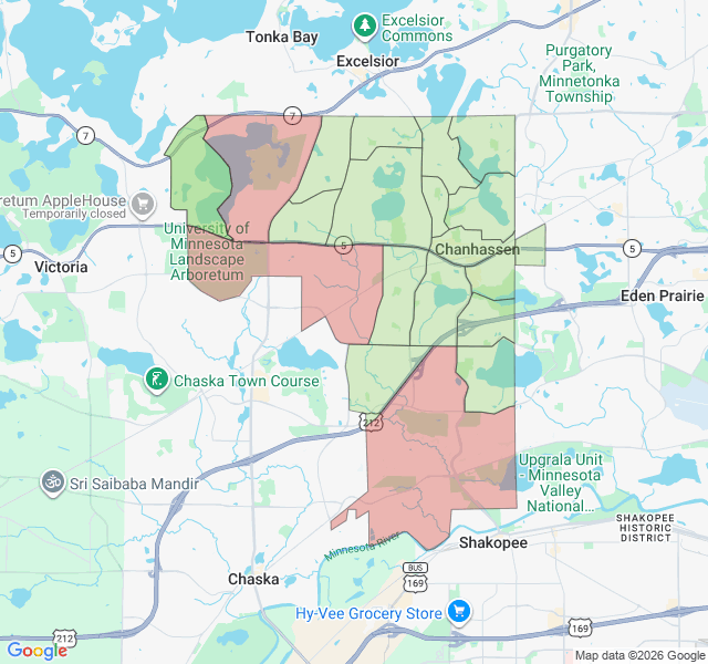 Map of septic coverage in Chanhassen, MN