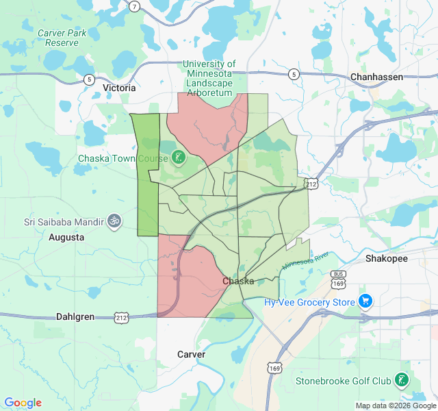 Map of septic coverage in Chaska, MN