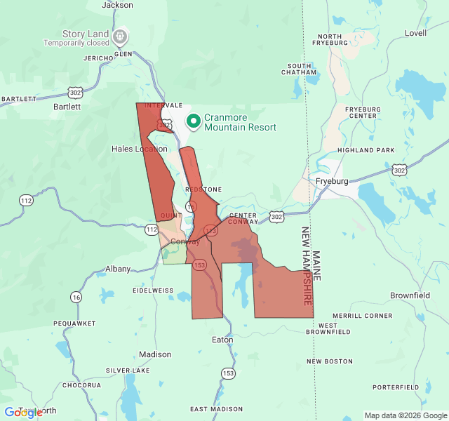 Map of septic coverage in Conway, NH
