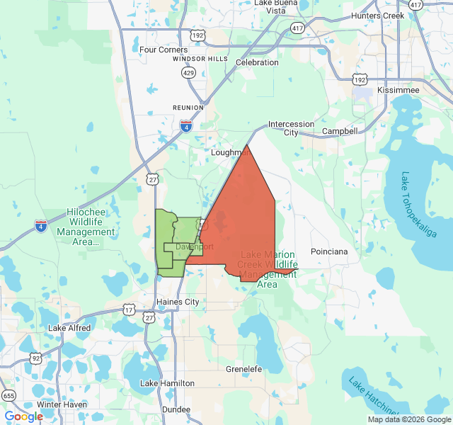 Map of septic coverage in Davenport, FL