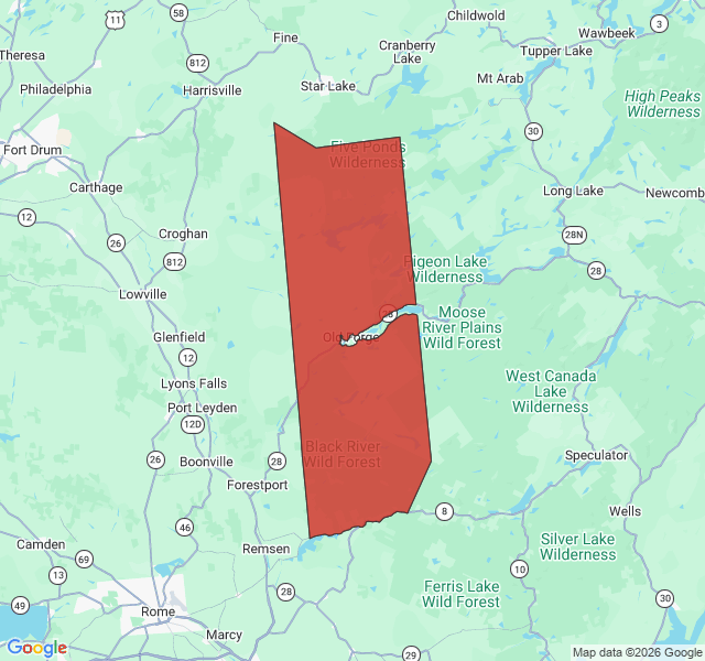 Map of septic coverage in Eagle Bay, NY