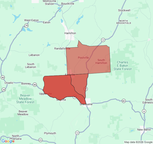 Map of septic coverage in Earlville, NY