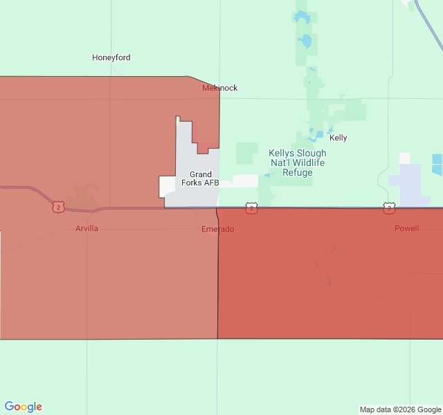 Map of septic coverage in Emerado, ND