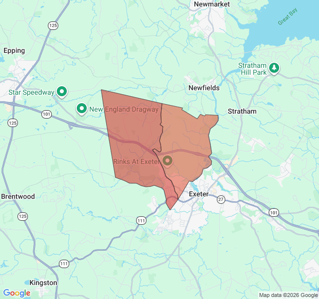 Map of septic coverage in Exeter, NH