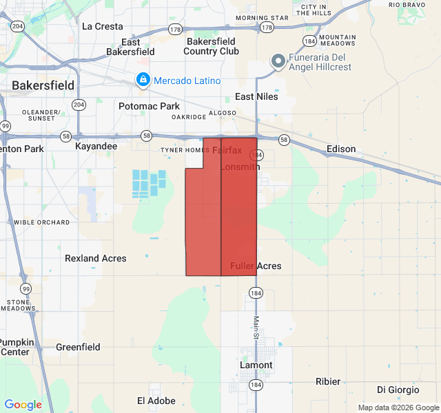 Map of septic coverage in Fairfax, CA