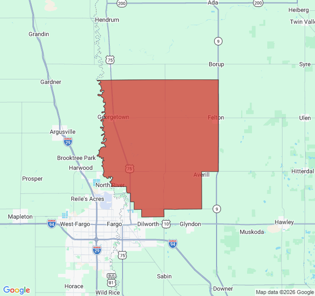 Map of septic coverage in Felton, MN