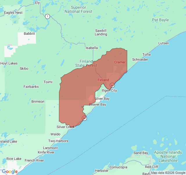 Map of septic coverage in Finland, MN