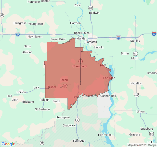 Map of septic coverage in Flasher, ND
