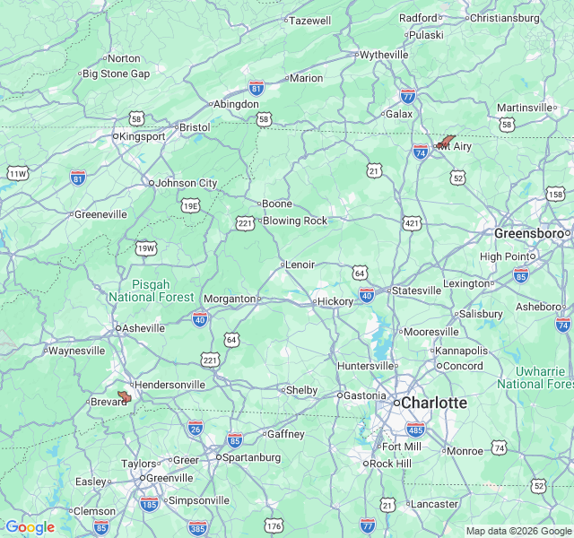 Map of septic coverage in Flat Rock, NC