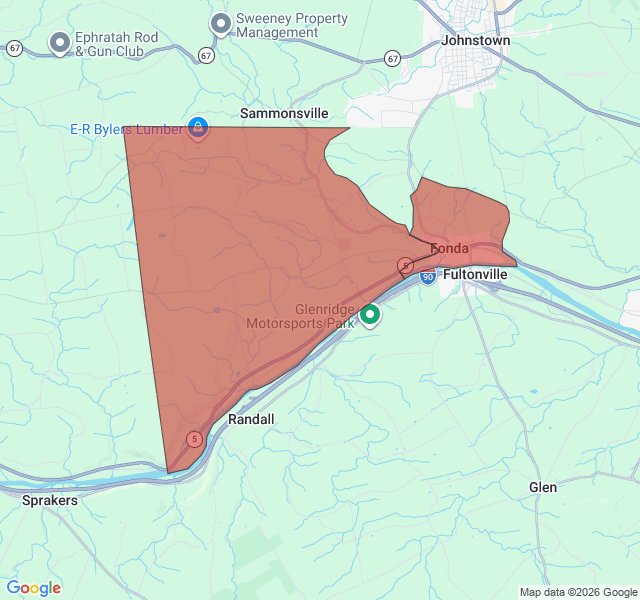 Map of septic coverage in Fonda, NY
