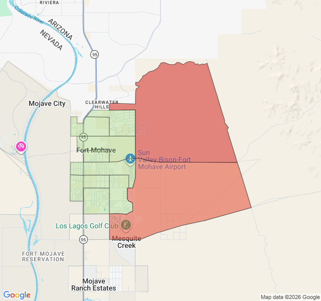 Map of septic coverage in Fort Mohave, AZ
