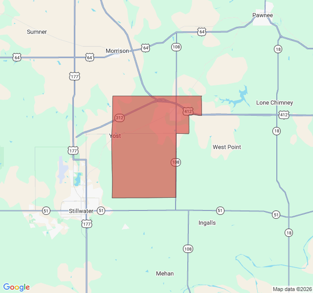 Map of septic coverage in Glencoe, OK
