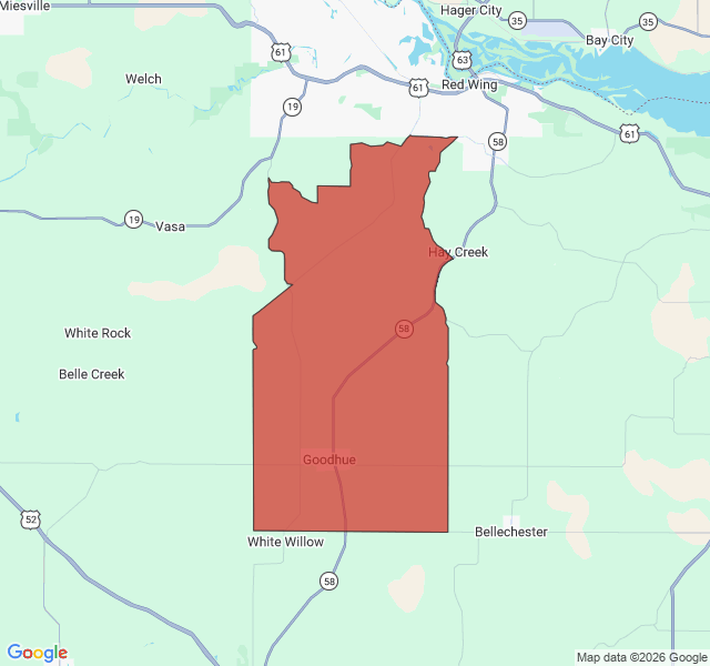 Map of septic coverage in Goodhue, MN
