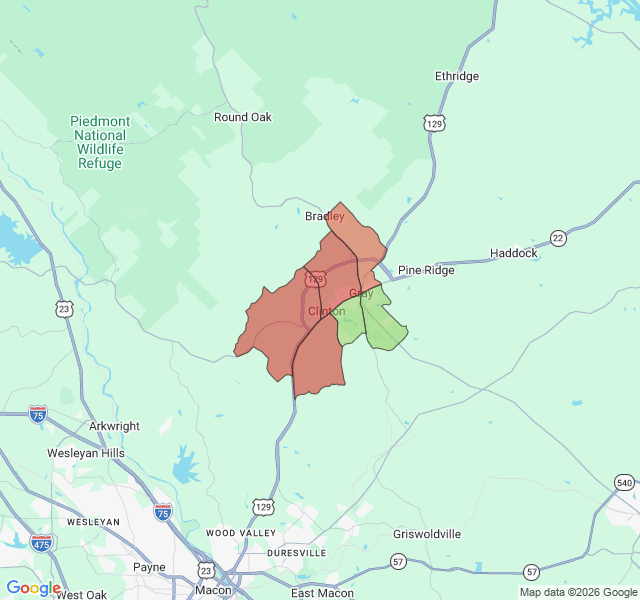 Map of septic coverage in Gray, GA