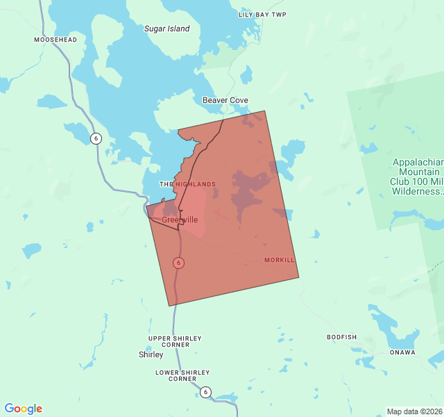 Map of septic coverage in Greenville, ME