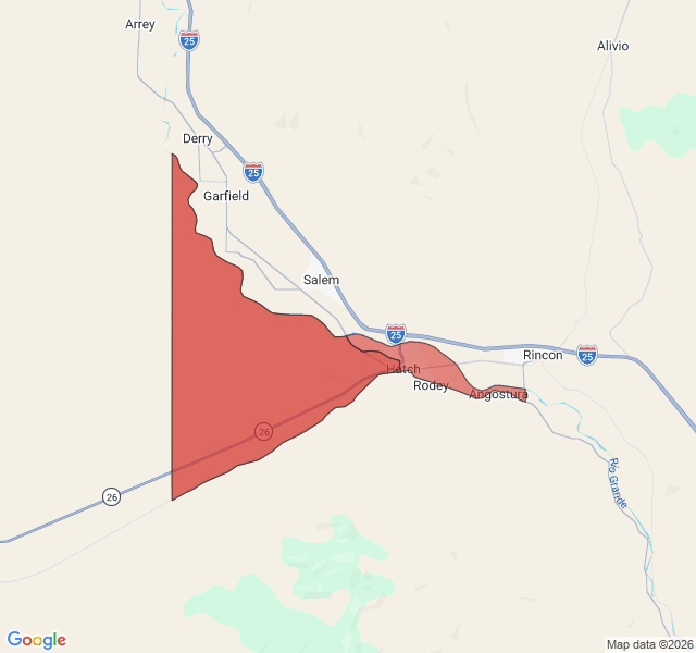 Map of septic coverage in Hatch, NM