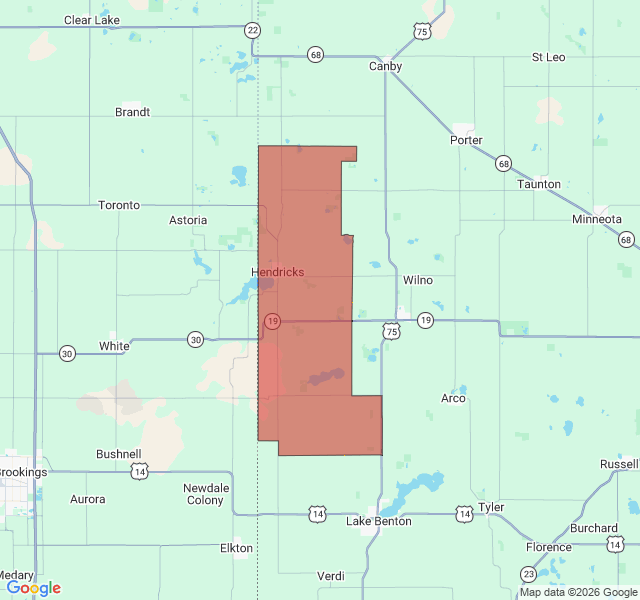 Map of septic coverage in Hendricks, MN