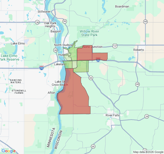 Map of septic coverage in Hudson, WI