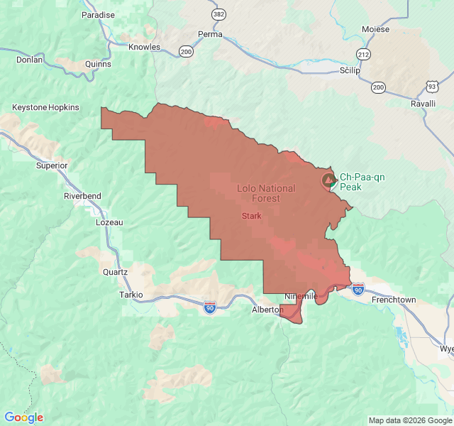 Map of septic coverage in Huson, MT