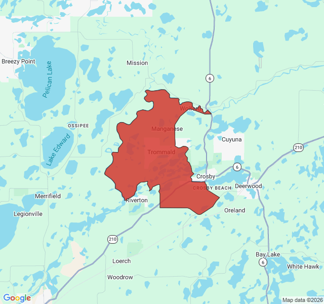 Map of septic coverage in Ironton, MN