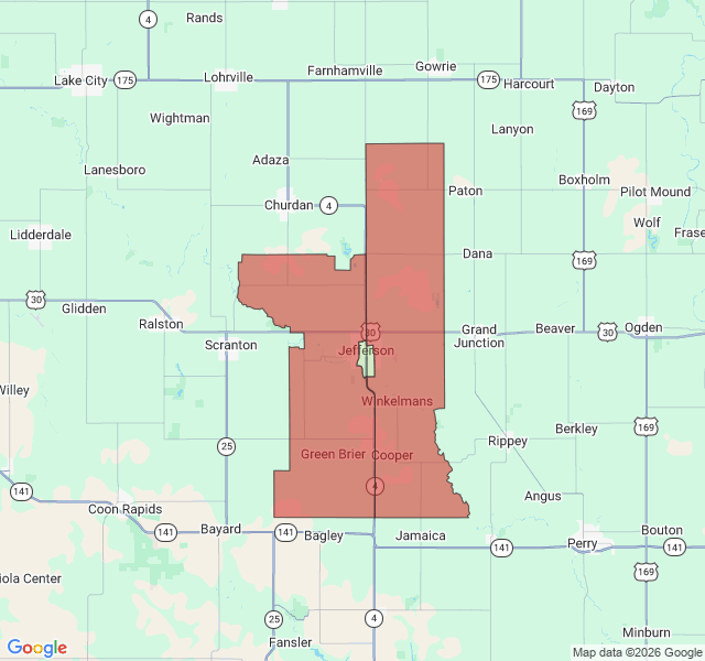 Map of septic coverage in Jefferson, IA