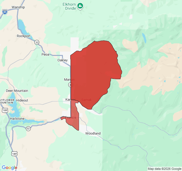 Map of septic coverage in Kamas, UT