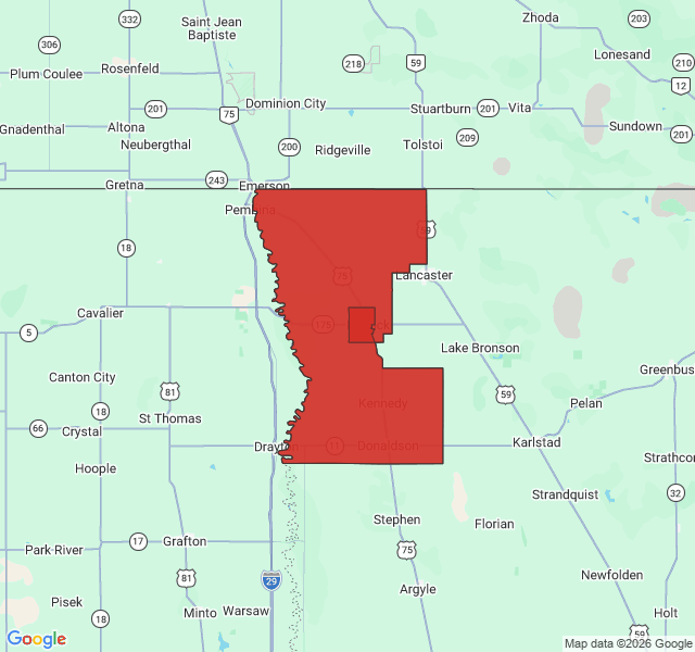Map of septic coverage in Kennedy, MN