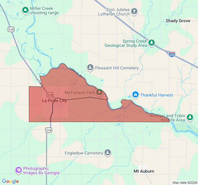Map of septic coverage in La Porte City, IA