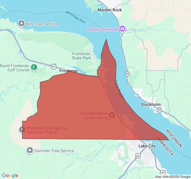 Map of septic coverage in Lake City, MN