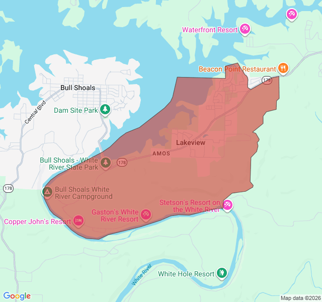 Map of septic coverage in Lakeview, AR