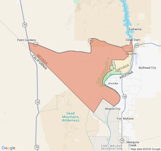 Map of septic coverage in Laughlin, NV