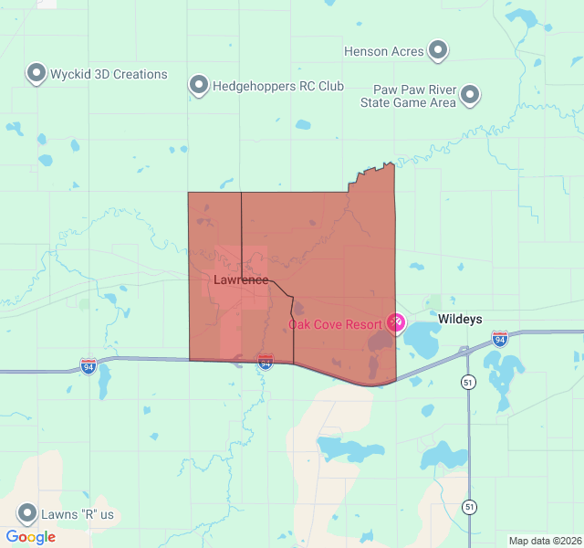 Map of septic coverage in Lawrence, MI