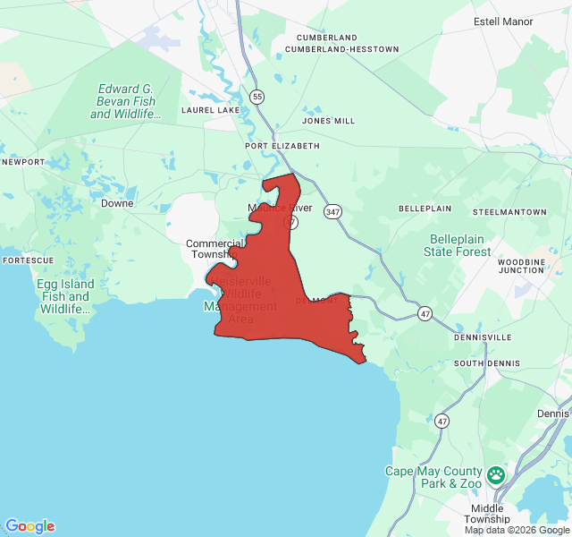 Map of septic coverage in Leesburg, NJ