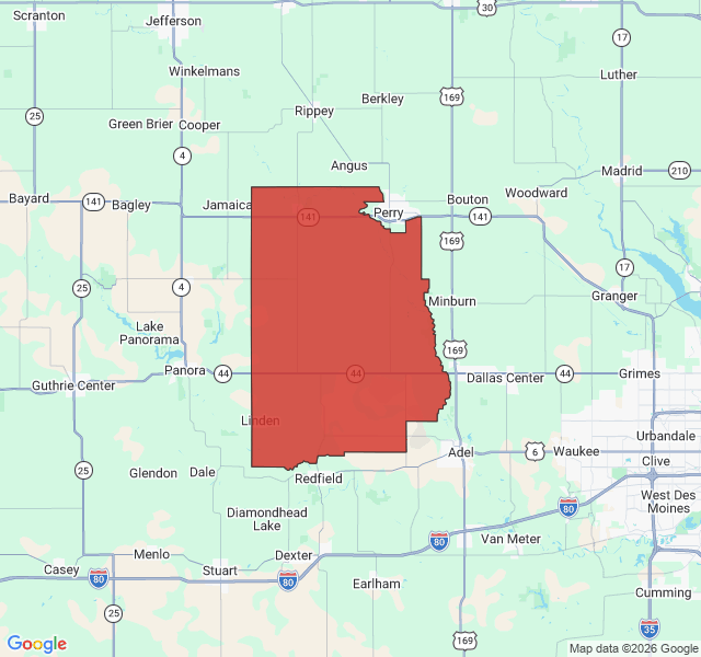 Map of septic coverage in Linden, IA