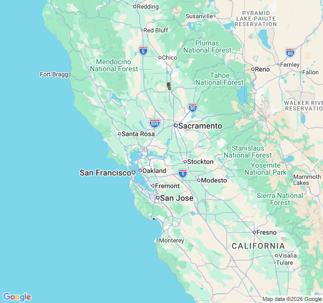 Map of septic coverage in Live Oak, CA