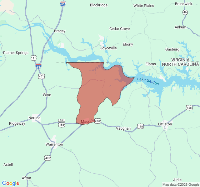 Map of septic coverage in Macon, NC