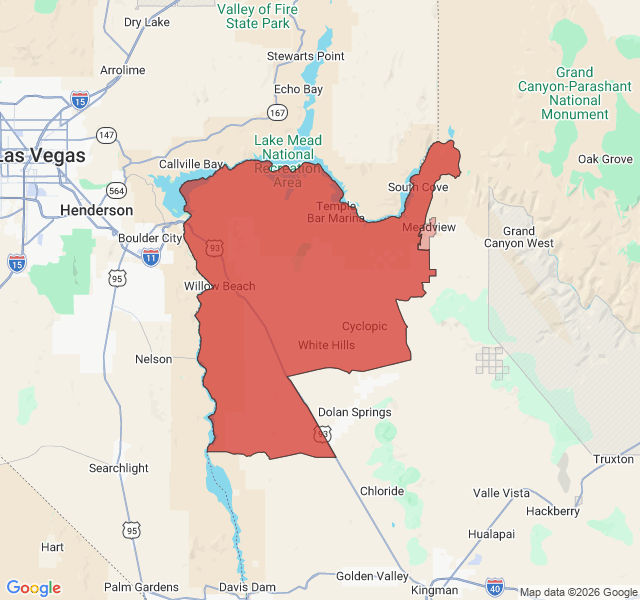 Map of septic coverage in Meadview, AZ