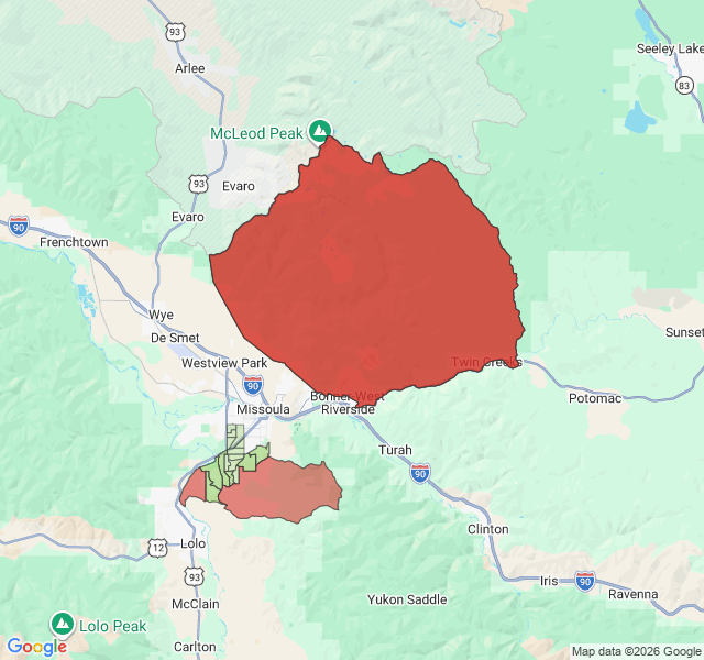 Map of septic coverage in Missoula, MT