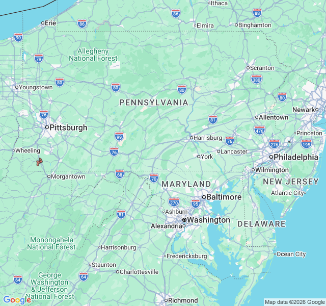 Map of septic coverage in Morrisville, PA