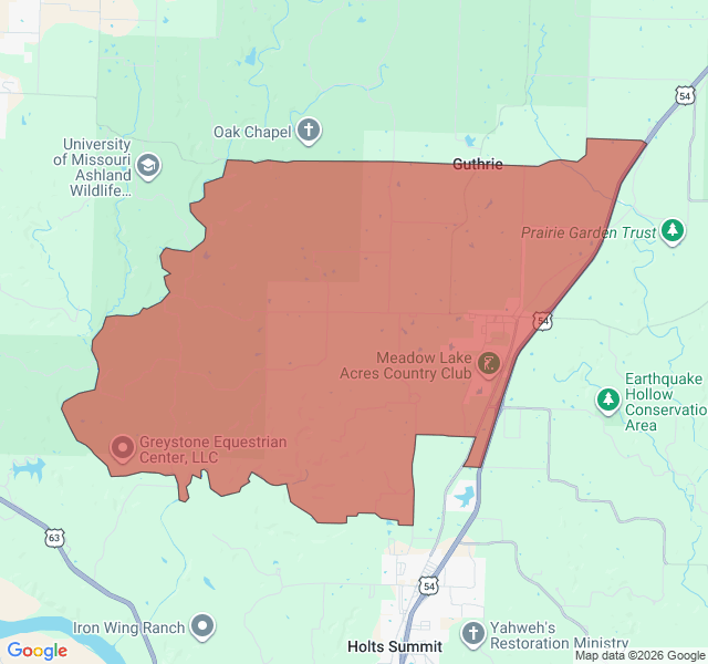 Map of septic coverage in New Bloomfield, MO