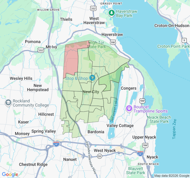 Map of septic coverage in New City, NY